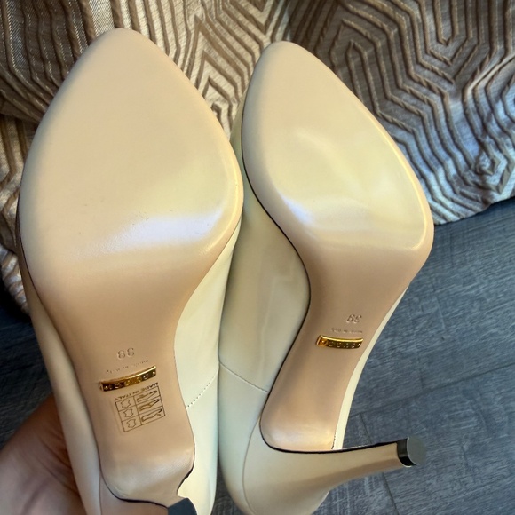 Gucci White Leather Heels 5 inches - Picture 5 of 6